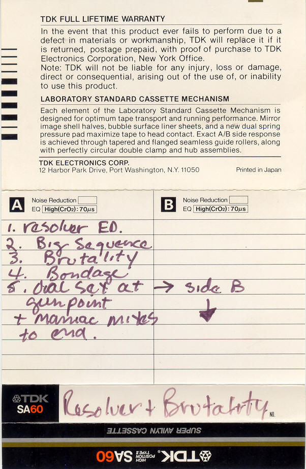 Brutal Youth［カセット］ WENOD RECORDS : DJ KAZZMATAZZ - JAPANESE CUTZ REGGAE FLAVOR